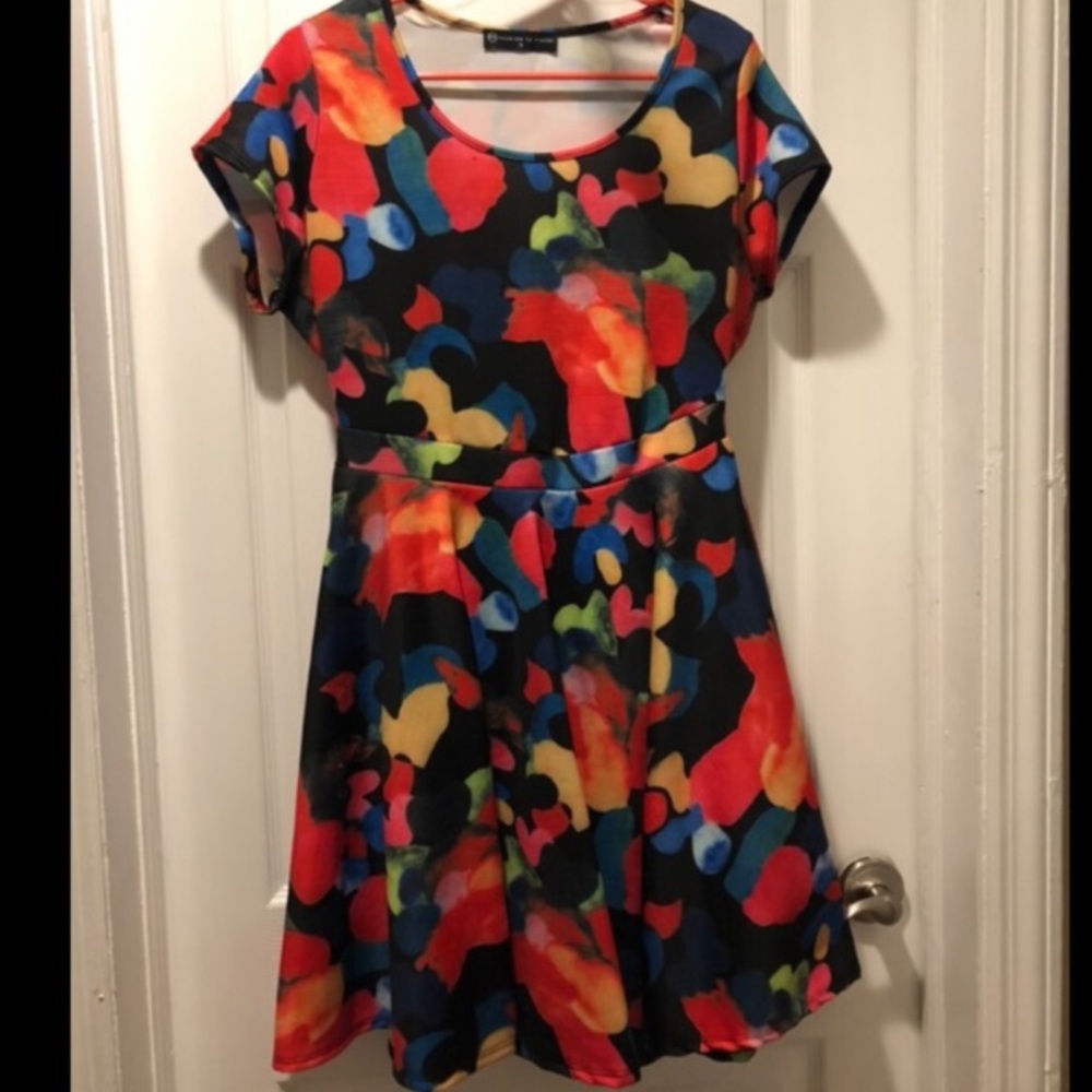 Colorful A-line Party Dress 👗